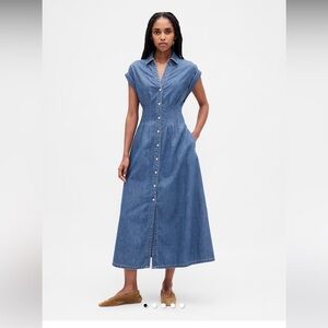 GAP Denim Blue Maxi Dress